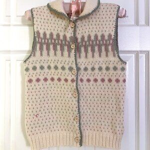 Vintage 70s Suzuya Bloomingdales Knit Vest 100% Lambswool